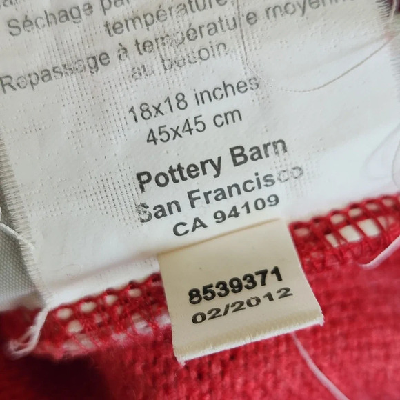 Pottery Barn Textured Linen Throw Pillow 18"x18" - Picture 4 of 6